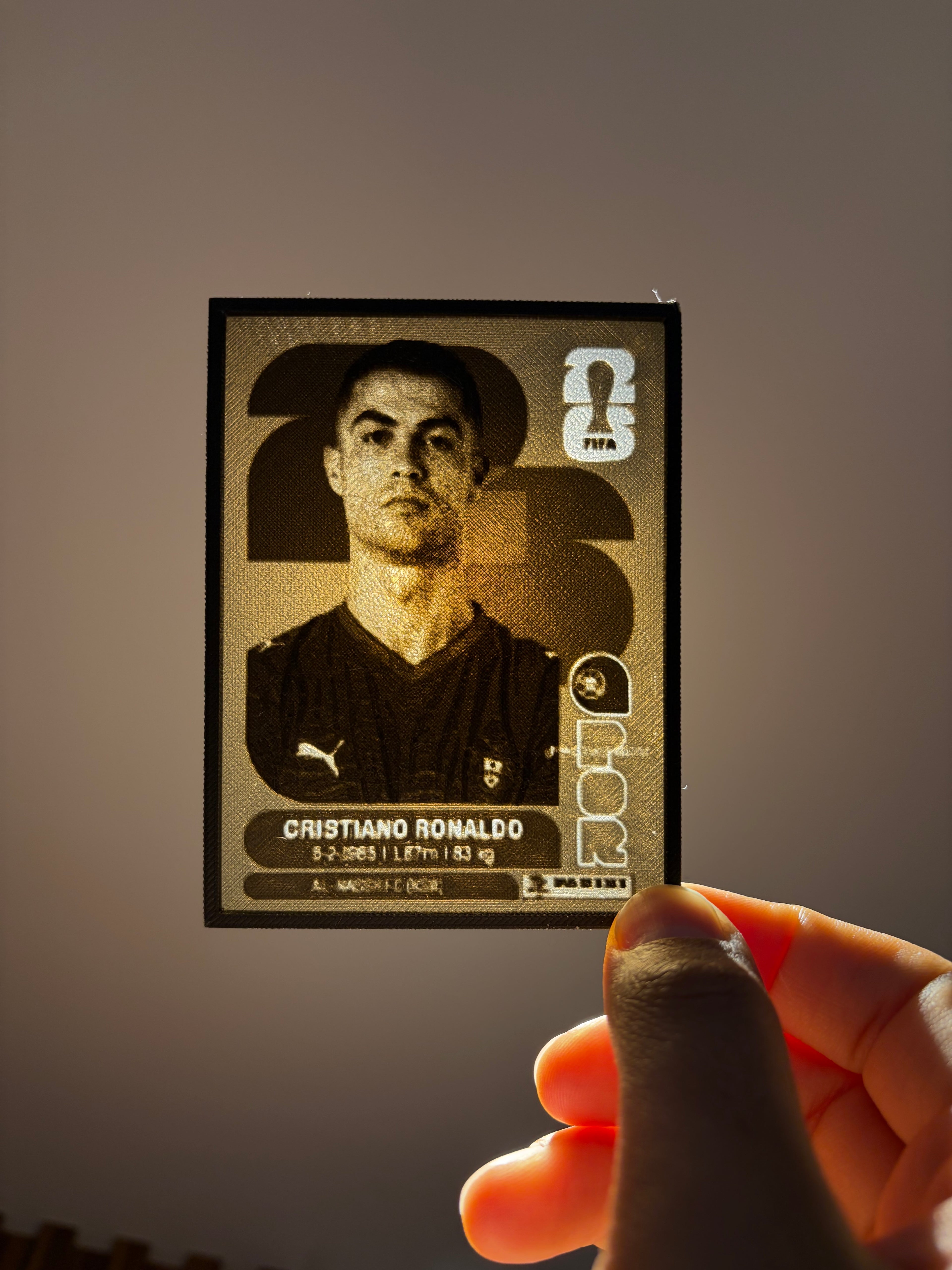 CR7 Lithophane Panini Sticker