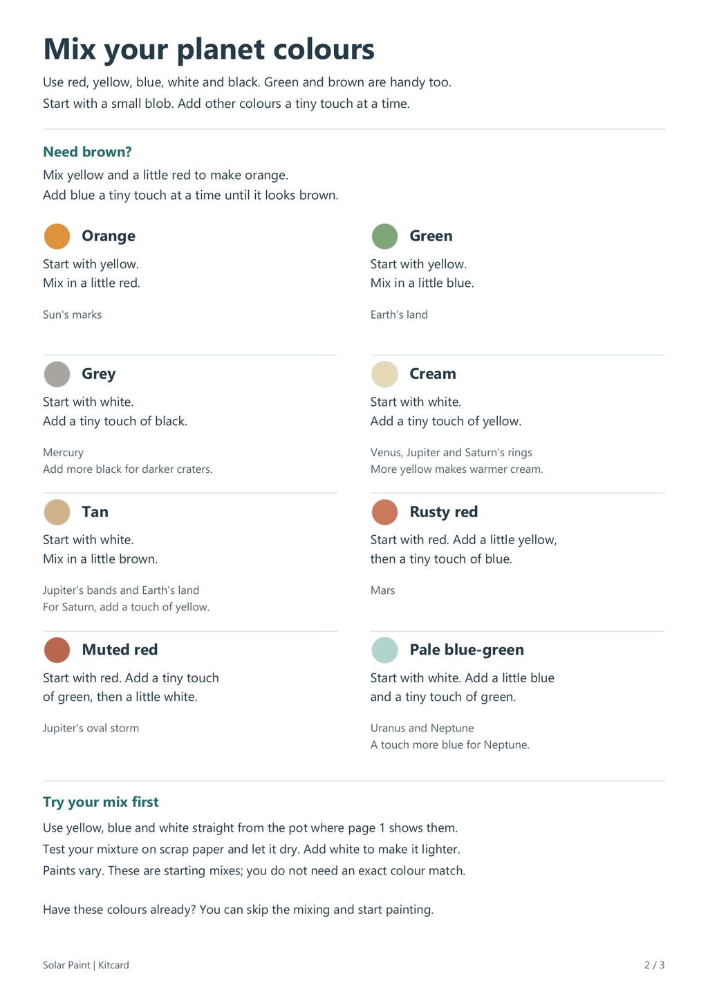 Paint Your Solar System!