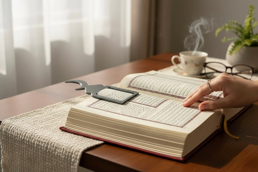 Sleek Grey Moon Crescent Bookmark